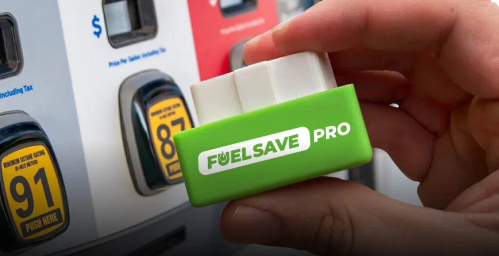 Fuel Save Pro device installed in a car for improved fuel efficiency.